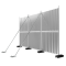 Mobile fence support strut | stabilizes stacked | mobile fence elements